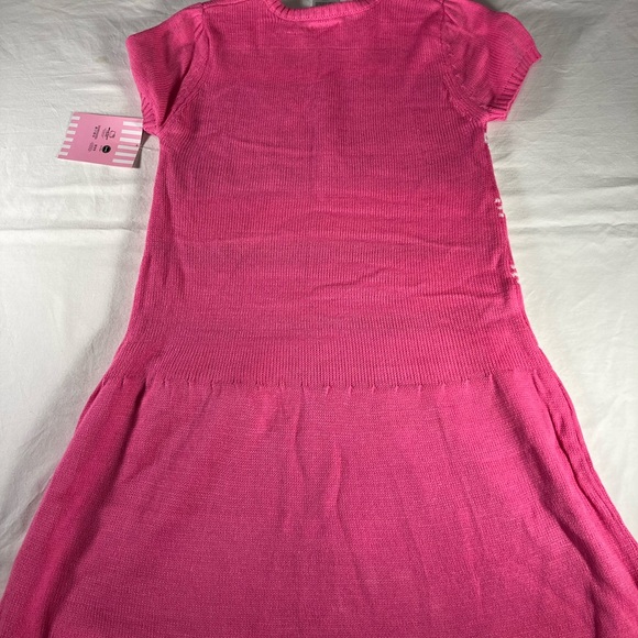 HELLO KITTY KNIT DRESS PINK SNOWFLAKES BOW SIZE LARGE NWT - Picture 8 of 8